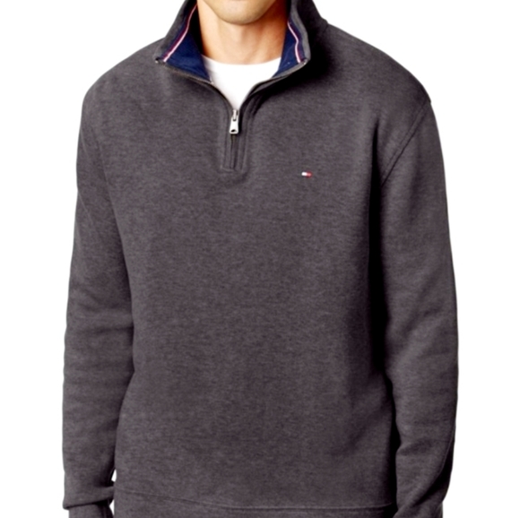 Tommy Hilfiger Mens Quarter Zip Sweater - Picture 2 of 2
